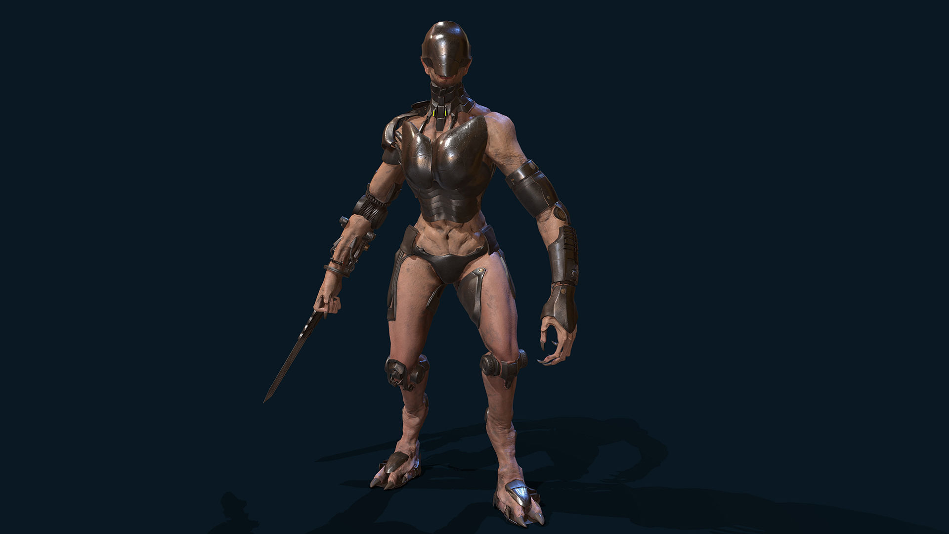 TechnoDemoness 02 Low-poly 3D model_8