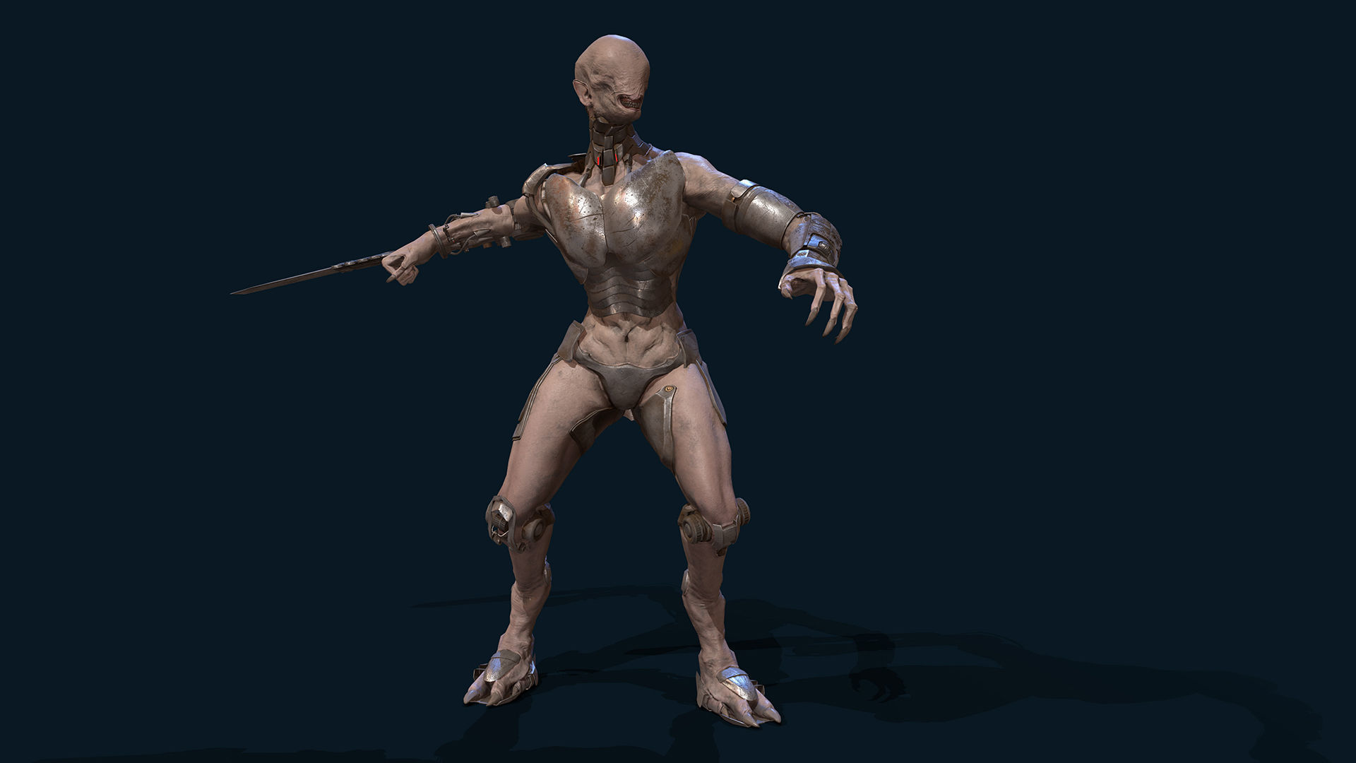 TechnoDemoness 02 Low-poly 3D model_4