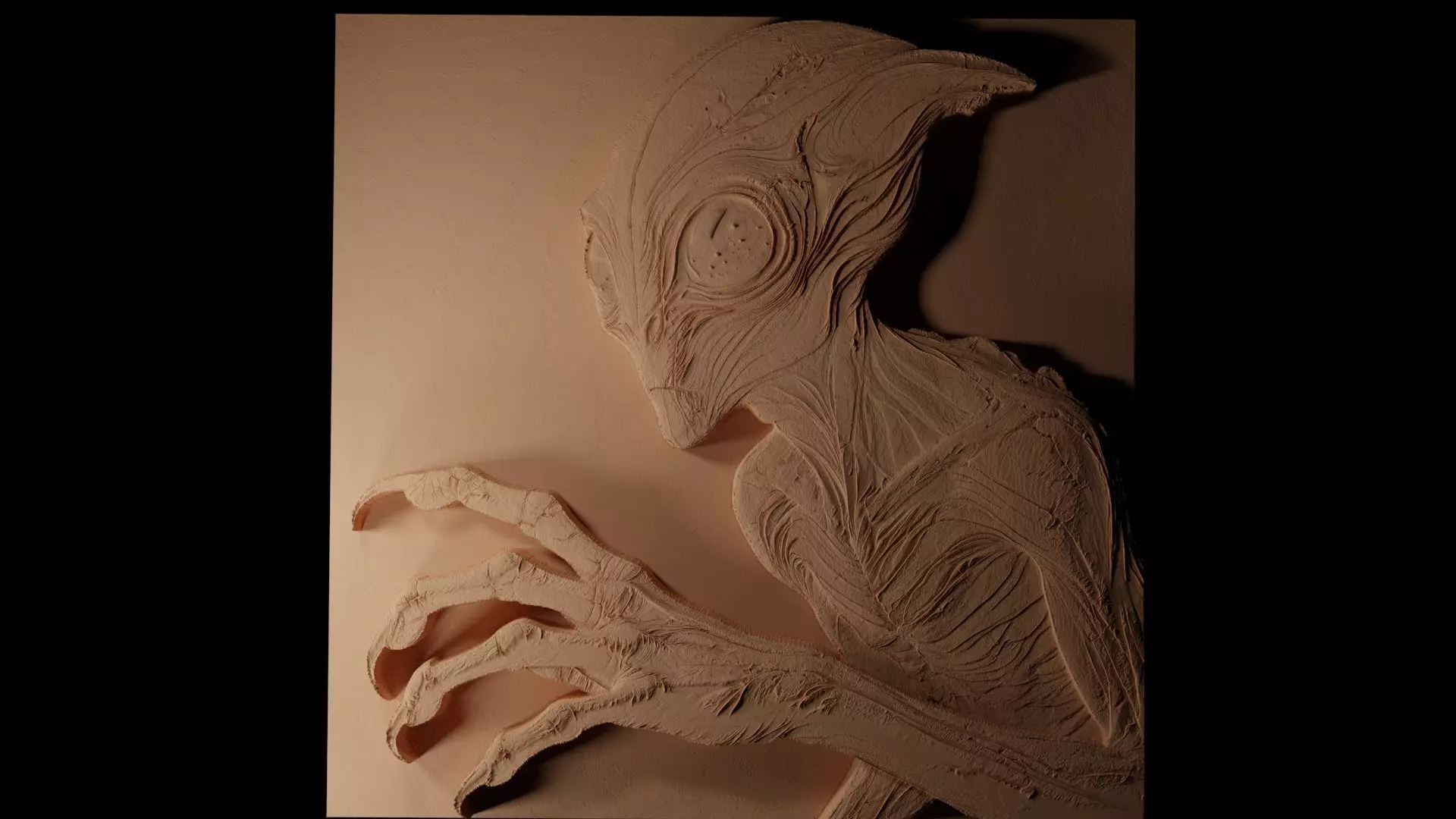 The Dover Demon CNC 3d Print High Relief Sand Casting 3D print model_0