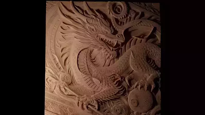 The Brosno Dragon CNC 3d Print High Relief Sand Casting