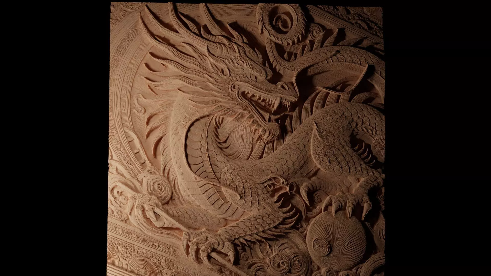 The Brosno Dragon CNC 3d Print High Relief Sand Casting 3D print model_0