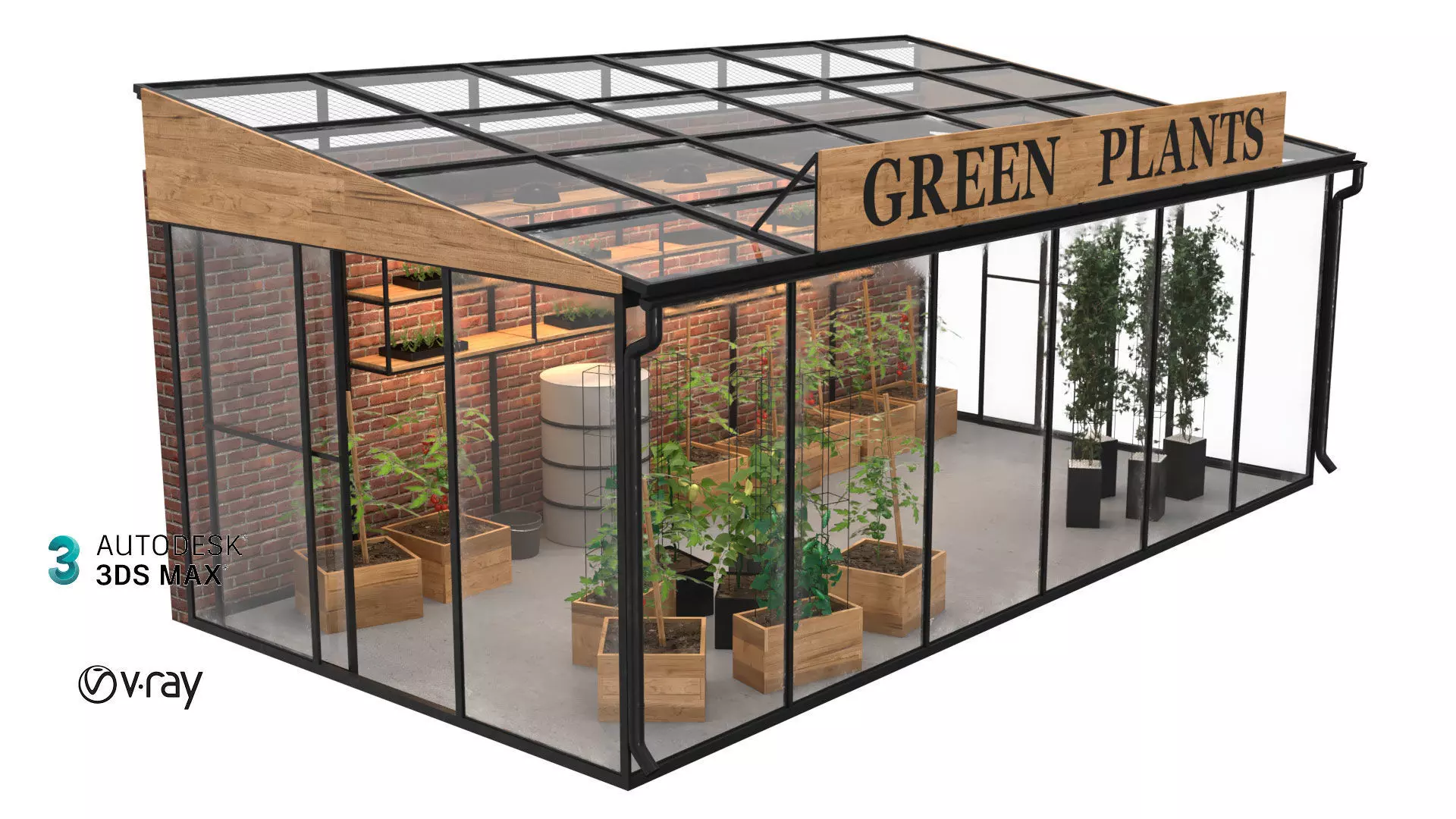 Greenhouse 3D model_0