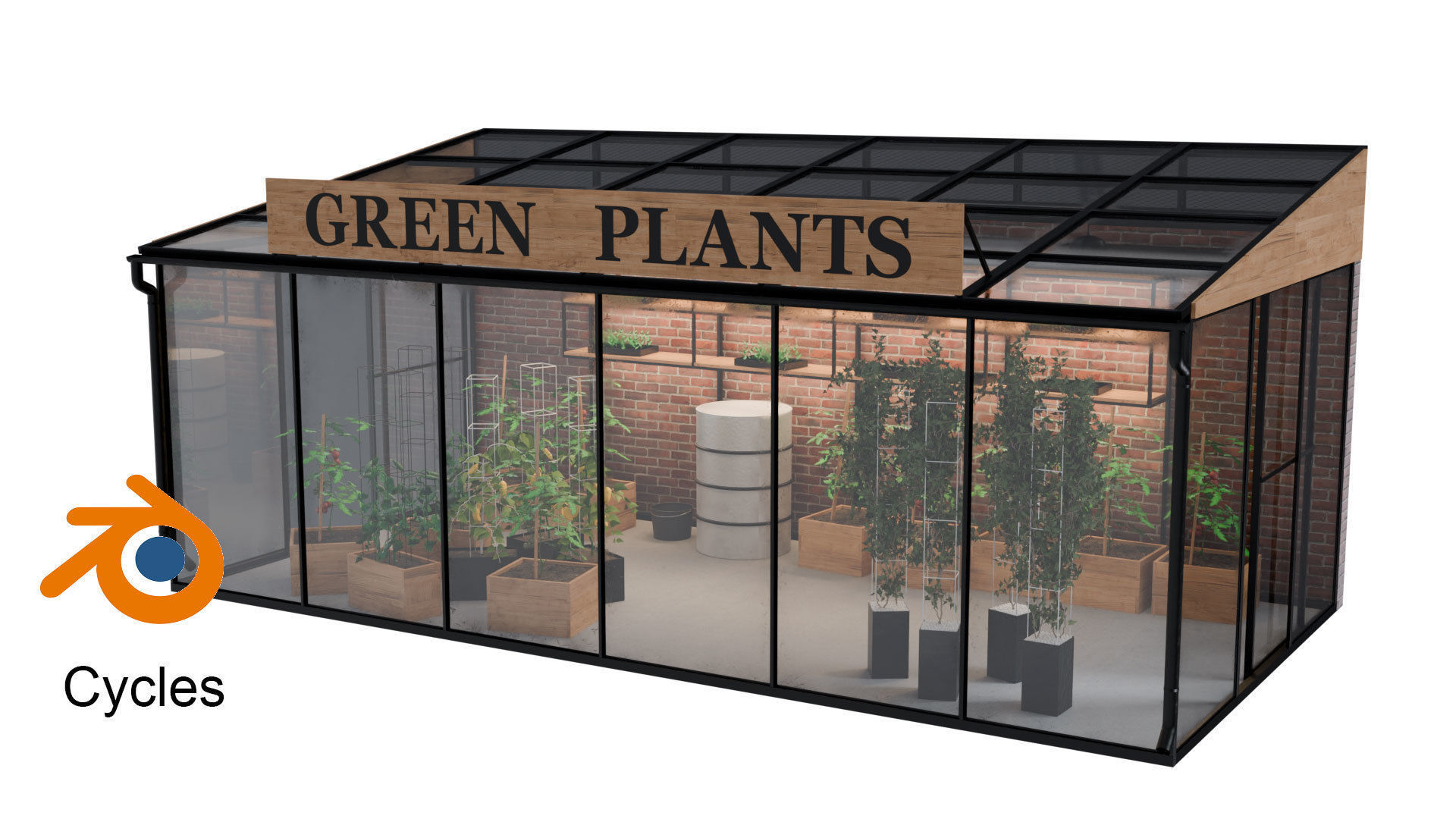 Greenhouse 3D model_3
