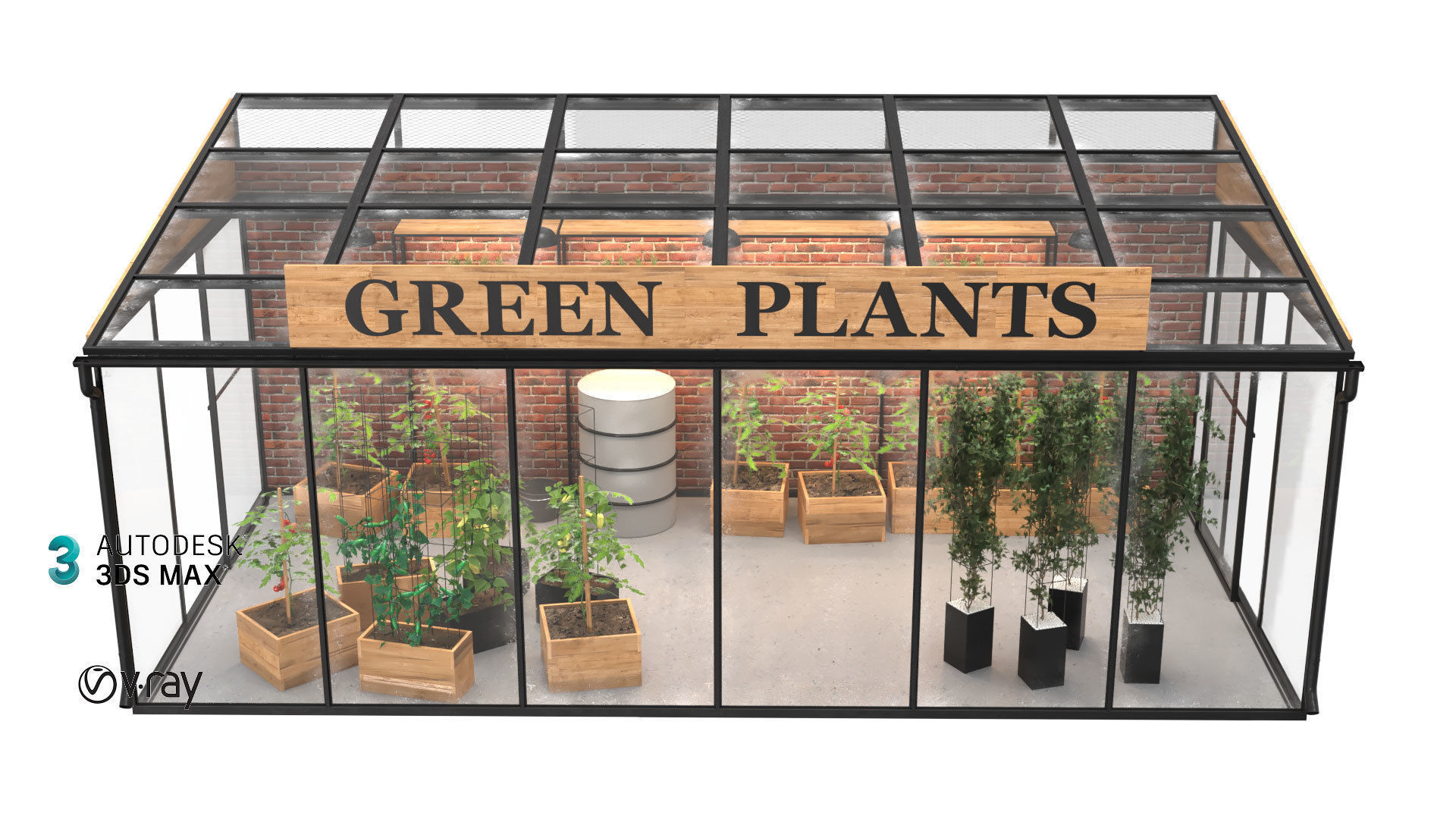 Greenhouse 3D model_1