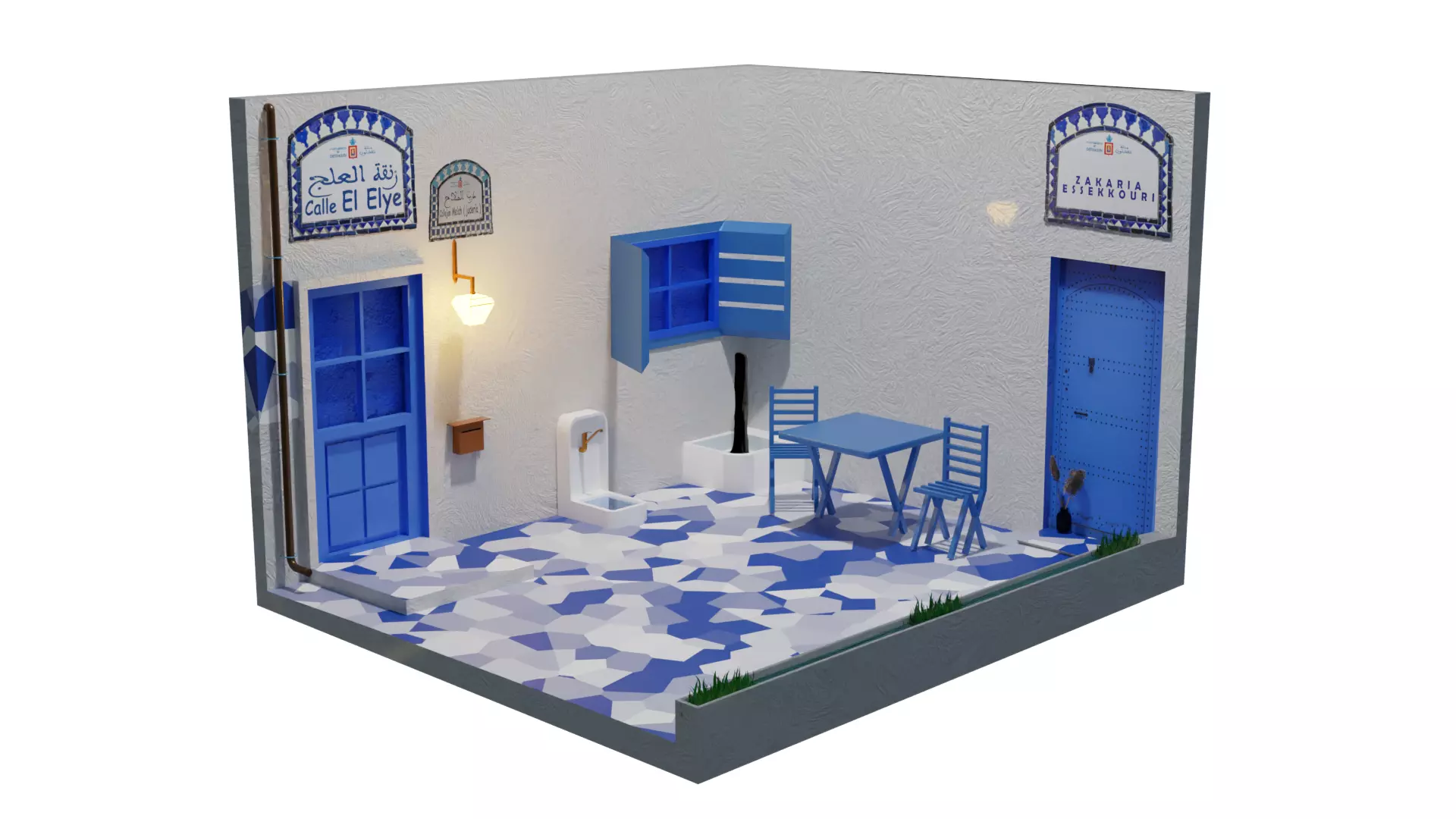 house of morocco chafchawn Free 3D model