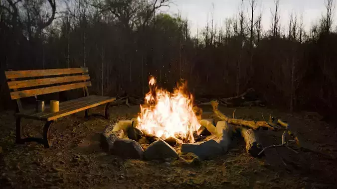 Camping with Fireplace