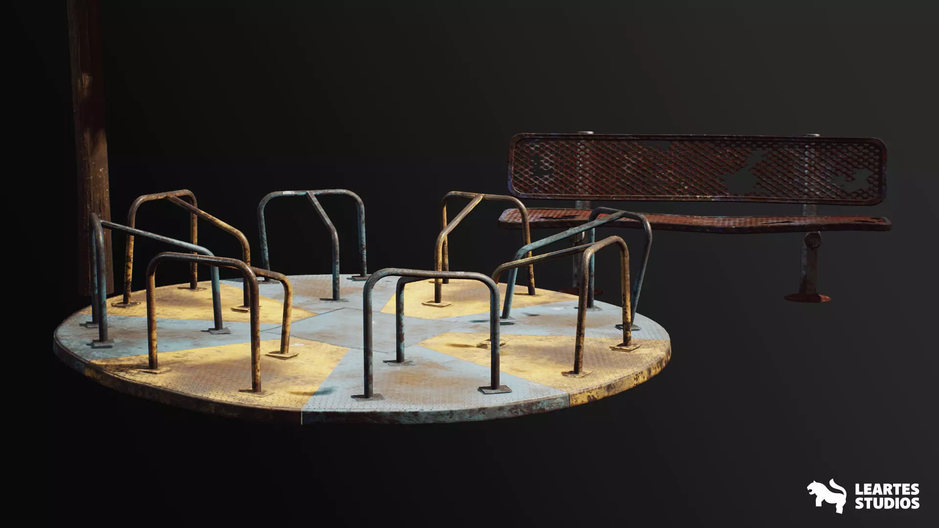 Post Apocalyptic Playground Equipment VOL 3 Low-poly 3D model_0