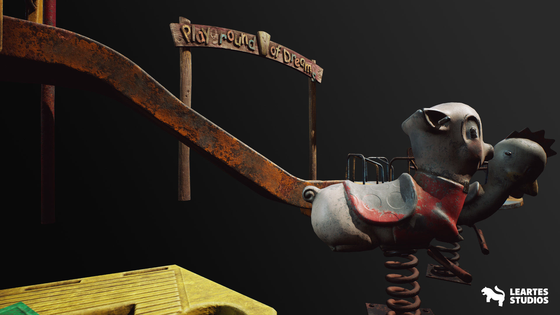 Post Apocalyptic Playground Equipment VOL 3 Low-poly 3D model_3