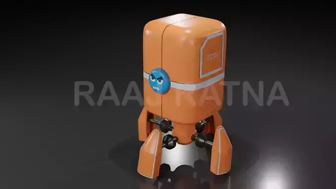 Cute Turret Low-poly 3D model