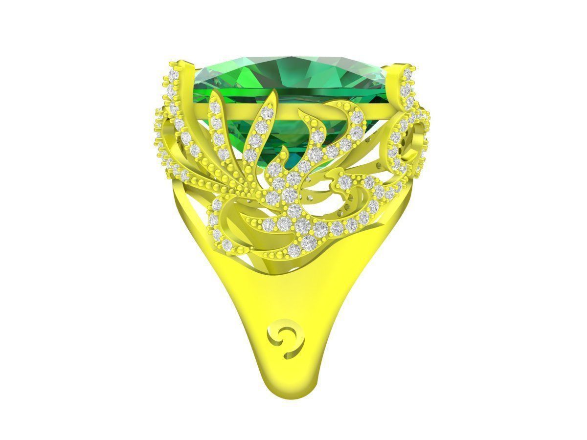7914 fancy diamond women fashion ring 3D print model_4