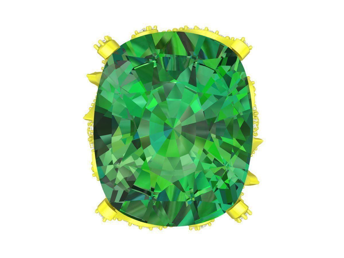 7914 fancy diamond women fashion ring 3D print model_2