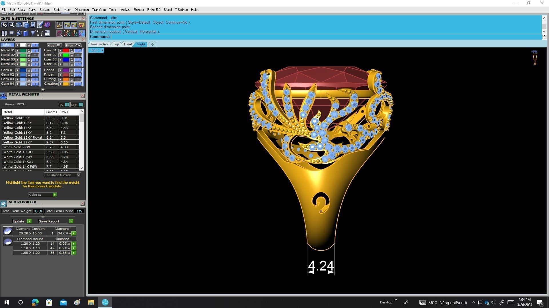 7914 fancy diamond women fashion ring 3D print model_7
