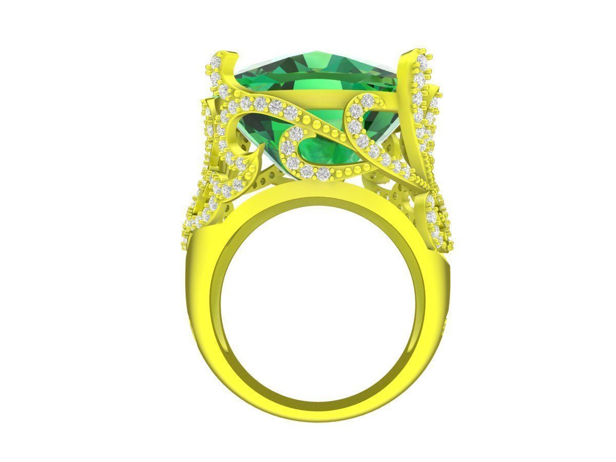 7914 fancy diamond women fashion ring 3D print model_3