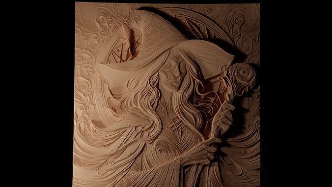 The Bell Witch CNC 3d Print High Relief Sand Casting 3D print model