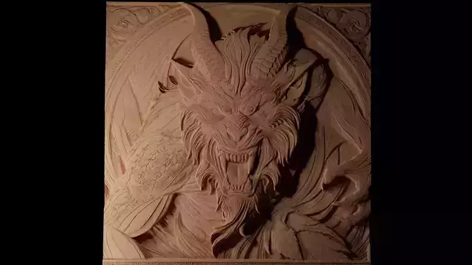 The Beast of Gevaudan CNC 3d Print High Relief Sand Casting