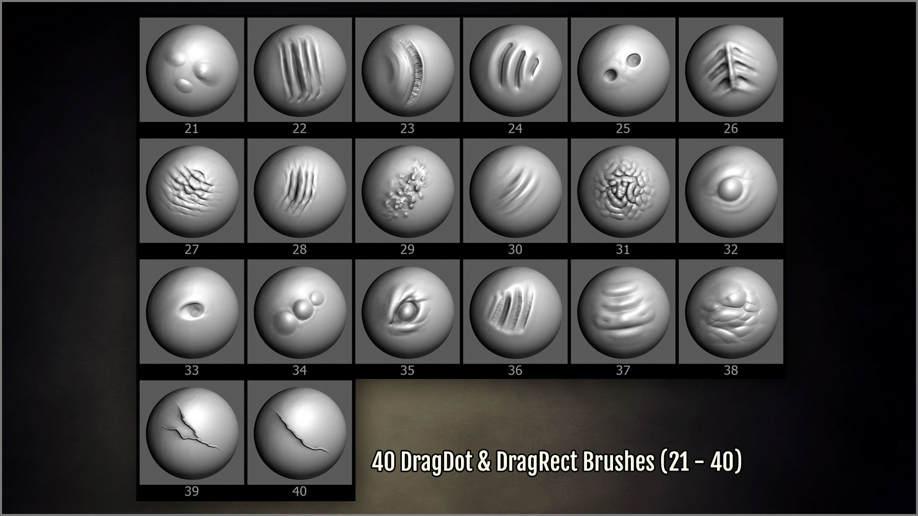 Mutant Maker 153 ZBrush brushes and 40 alphas 3D model_9