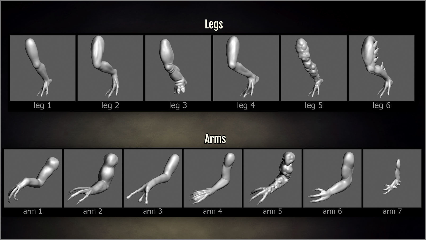 Mutant Maker 153 ZBrush brushes and 40 alphas 3D model_4