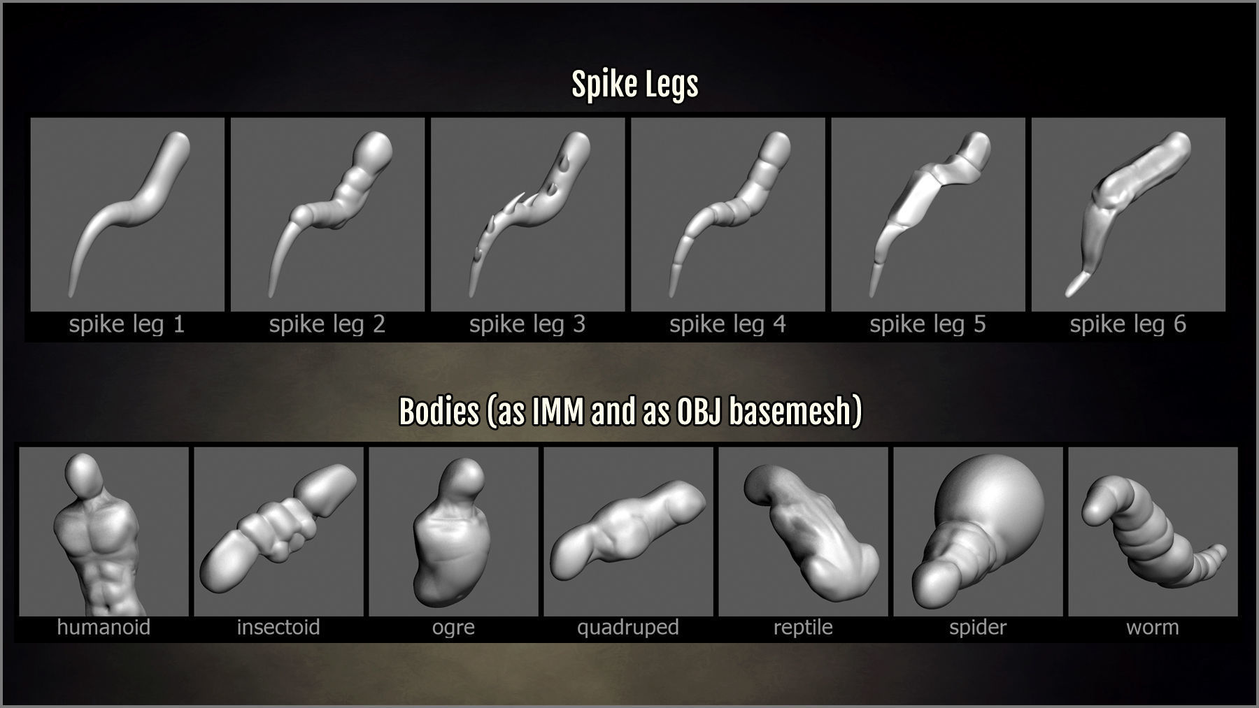 Mutant Maker 153 ZBrush brushes and 40 alphas 3D model_3