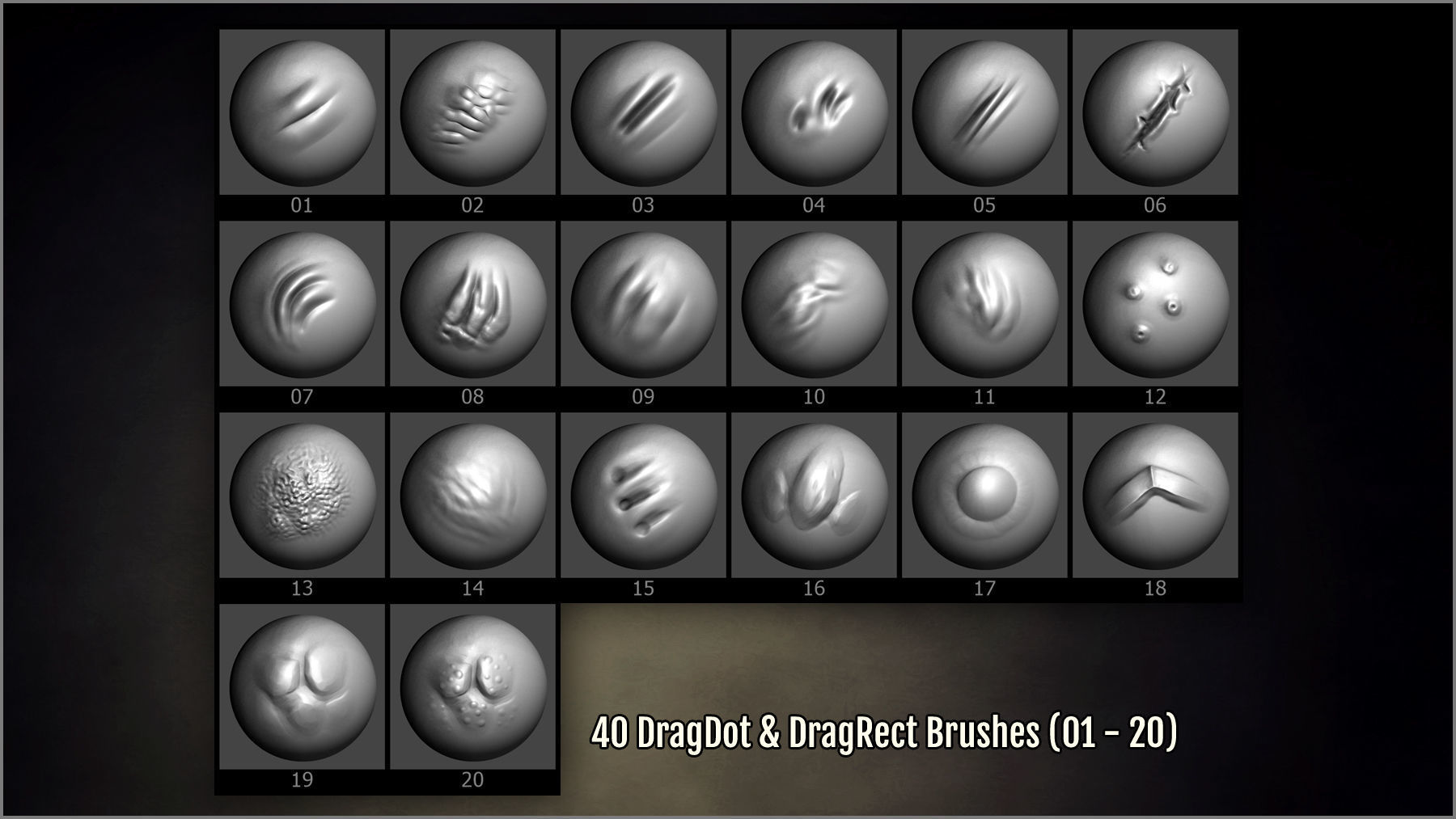 Mutant Maker 153 ZBrush brushes and 40 alphas 3D model_8