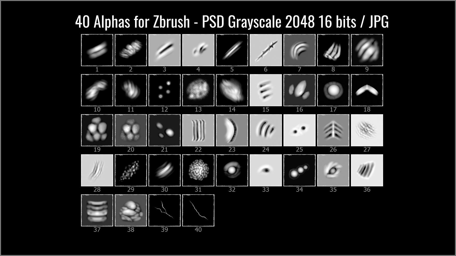 Mutant Maker 153 ZBrush brushes and 40 alphas 3D model_10