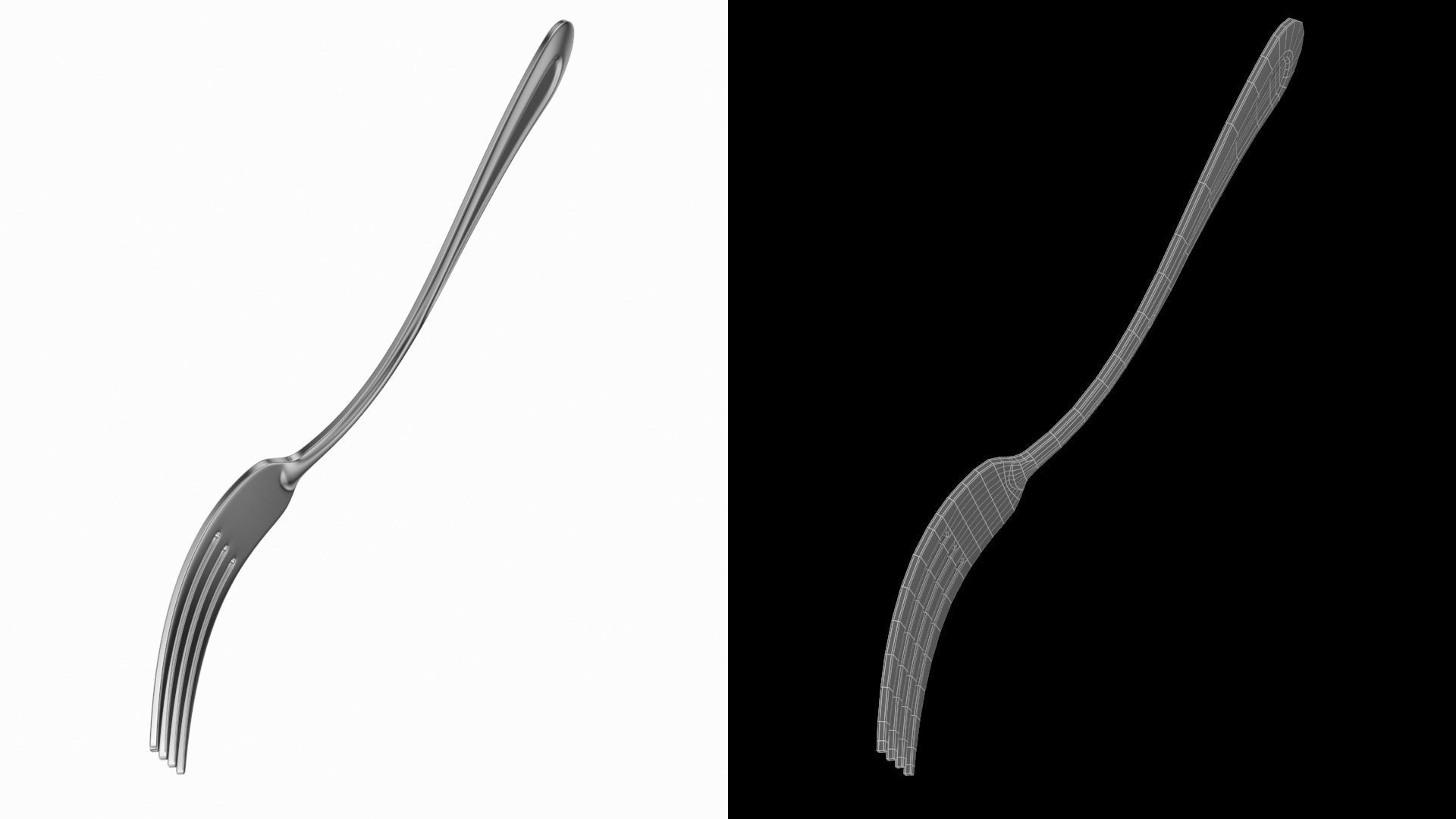 Salad Fork Classic Cutlery 3D model_6