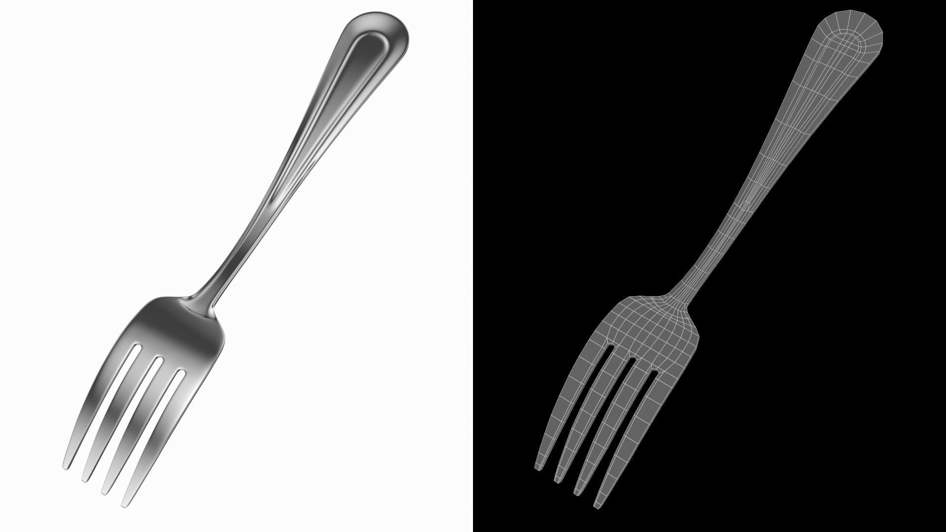 Salad Fork Classic Cutlery 3D model_9