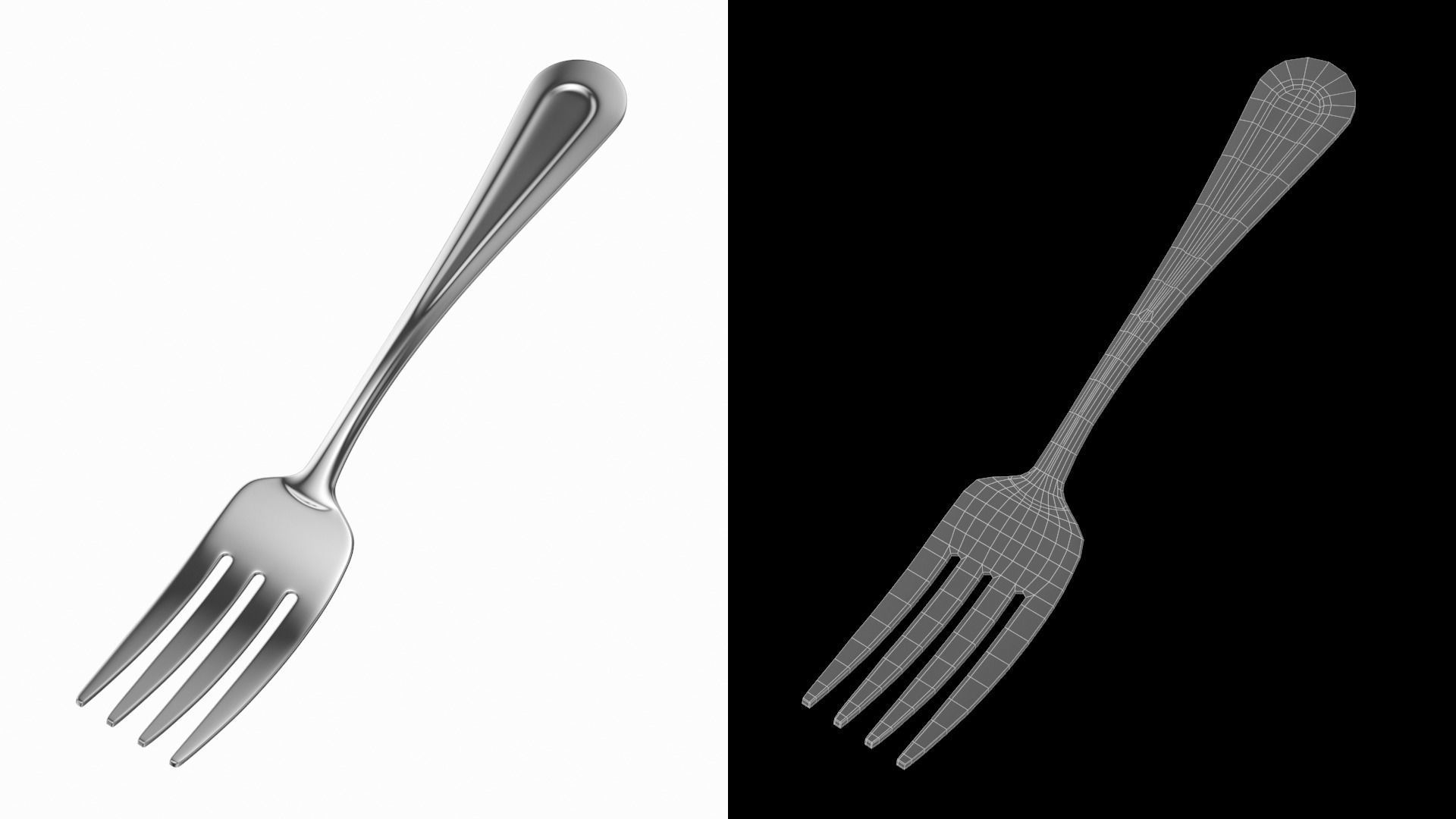 Salad Fork Classic Cutlery 3D model_3