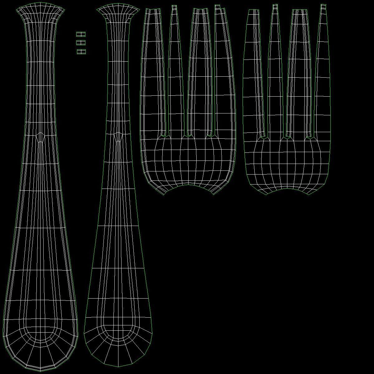Salad Fork Classic Cutlery 3D model_16