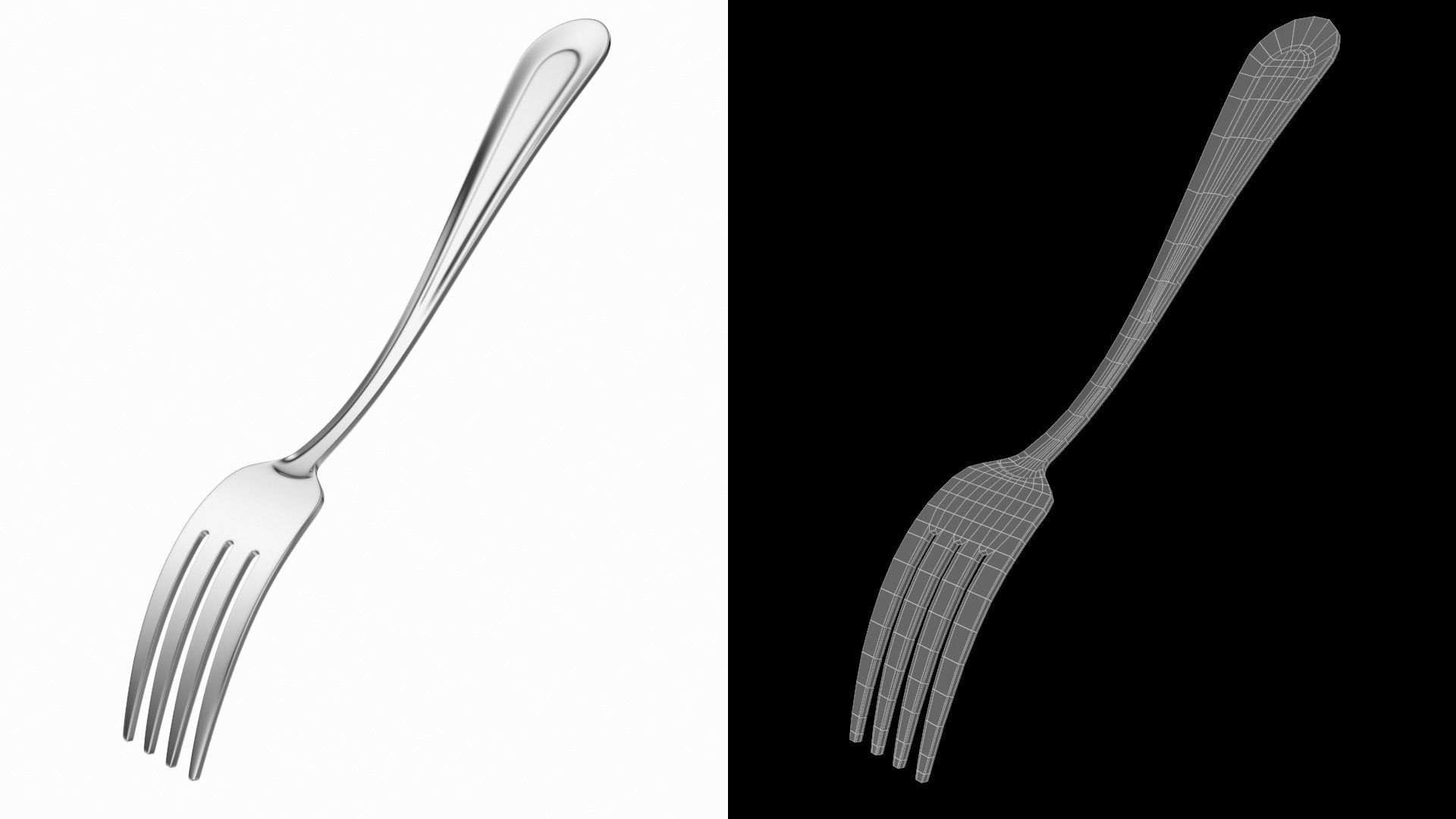 Salad Fork Classic Cutlery 3D model_8