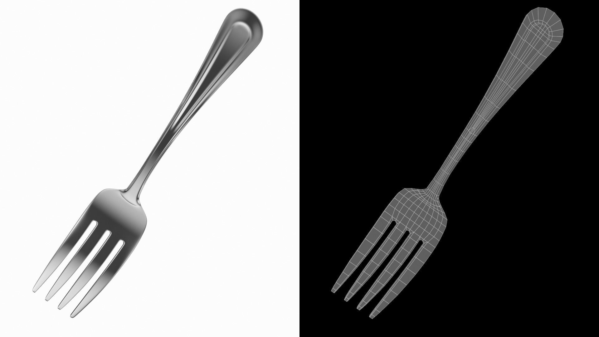 Salad Fork Classic Cutlery 3D model_10