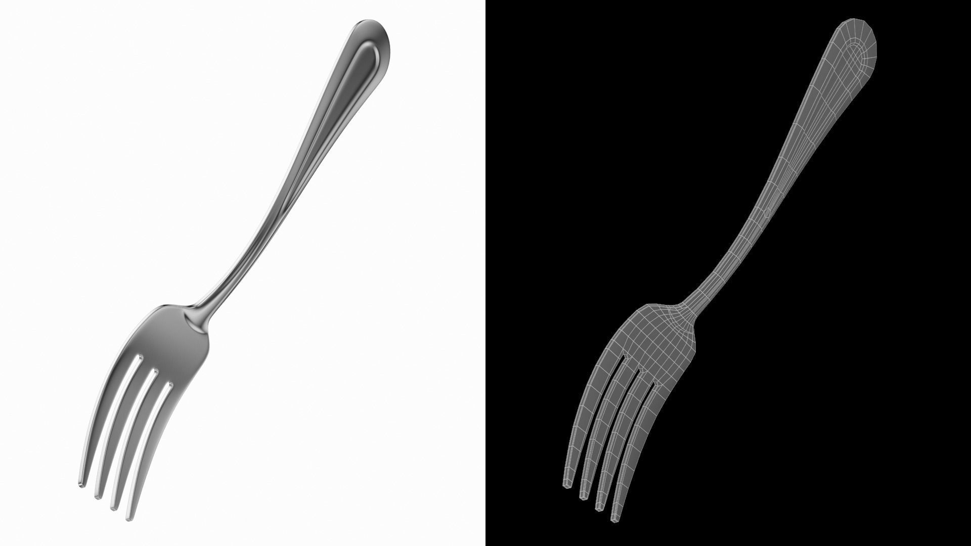 Salad Fork Classic Cutlery 3D model_5