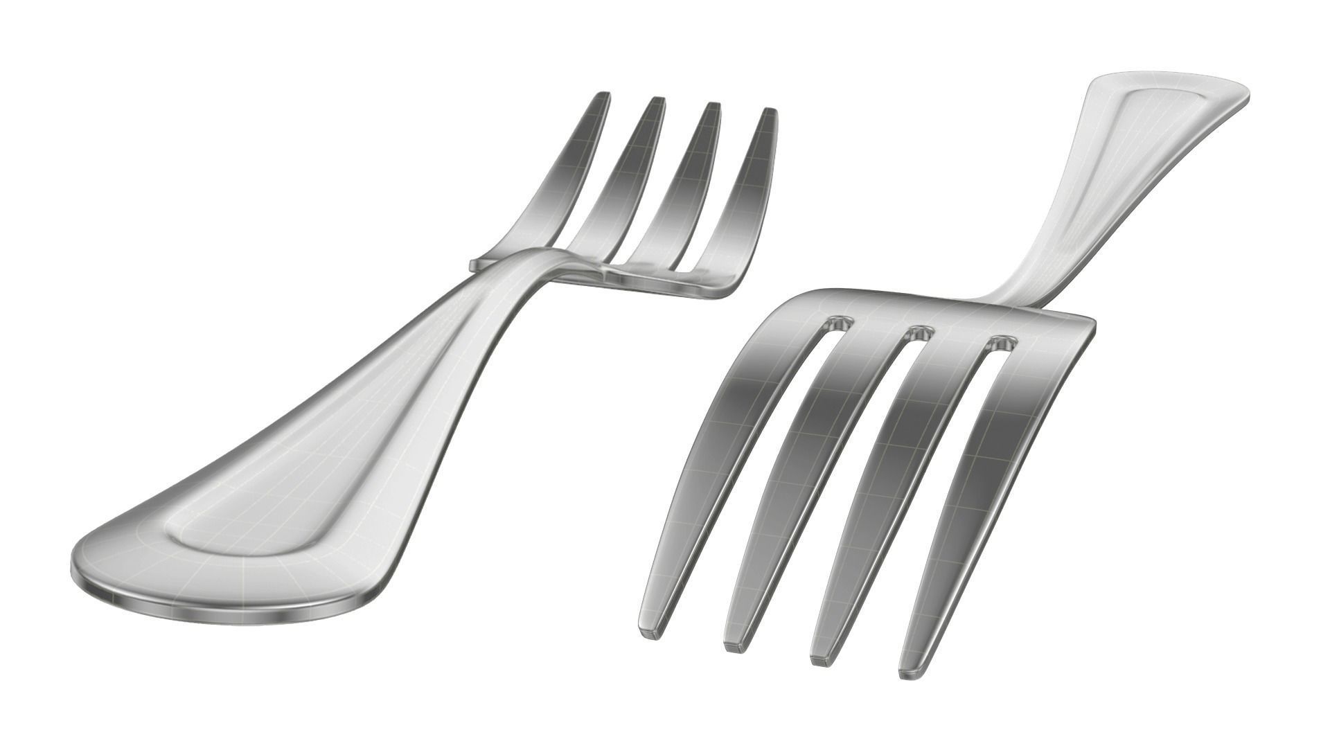 Salad Fork Classic Cutlery 3D model_14