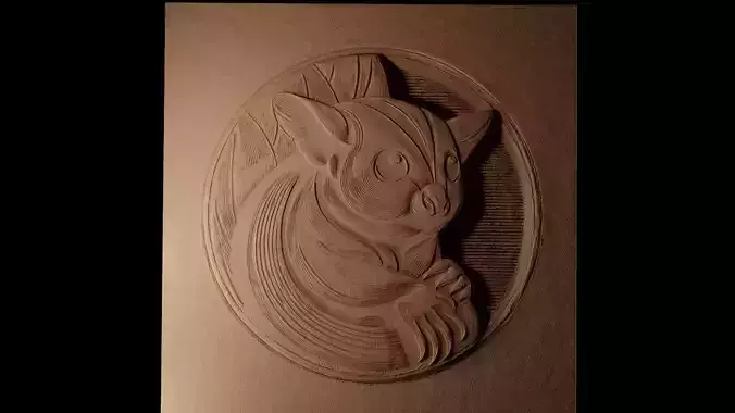 Sugar Glider CNC 3d Print High Relief Sand Casting