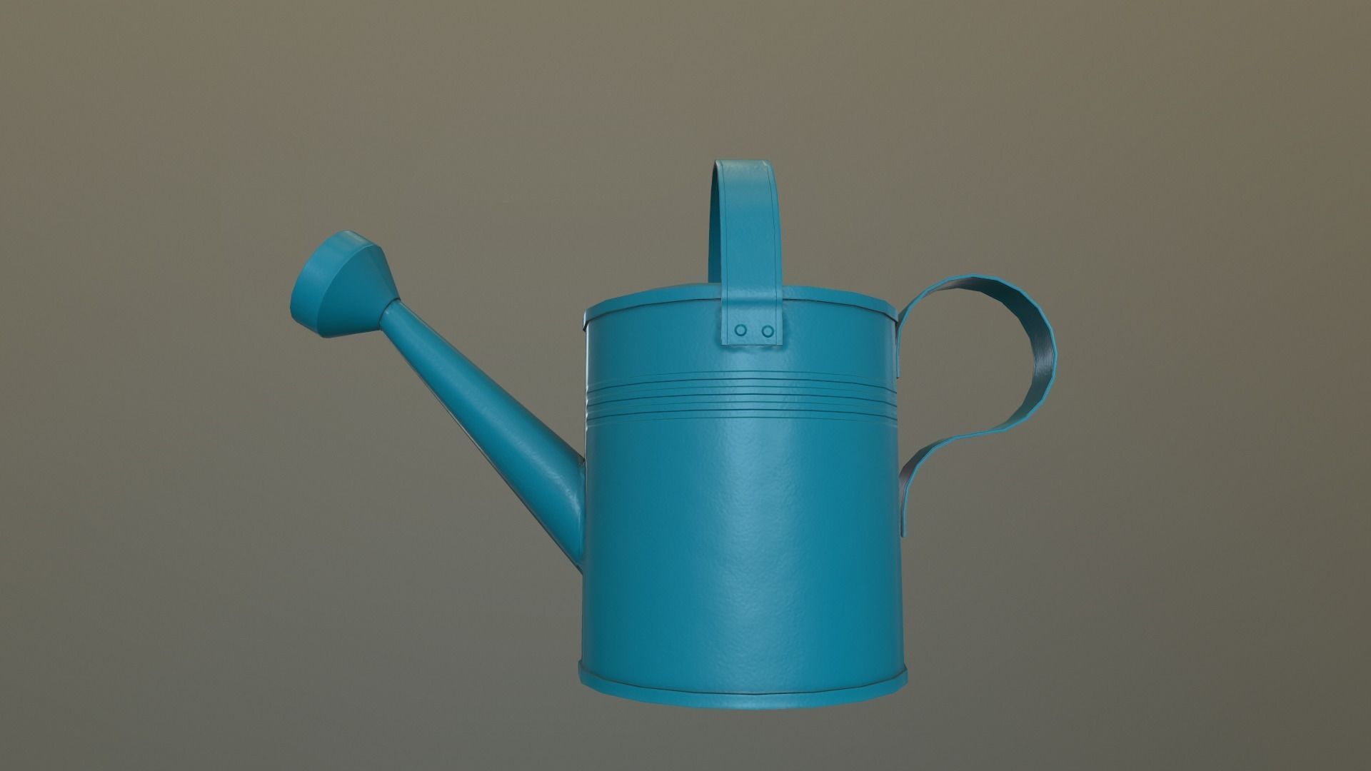 Watering can Low-poly 3D model_10