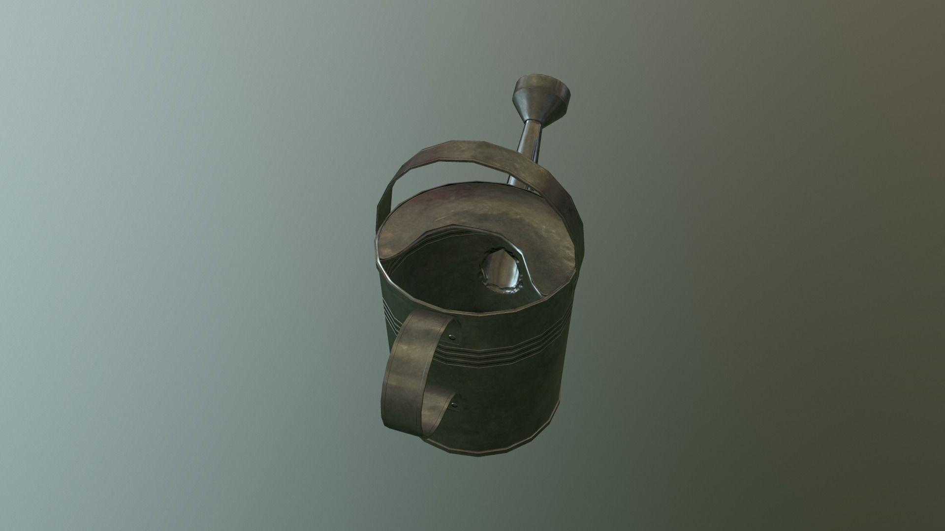 Watering can Low-poly 3D model_3