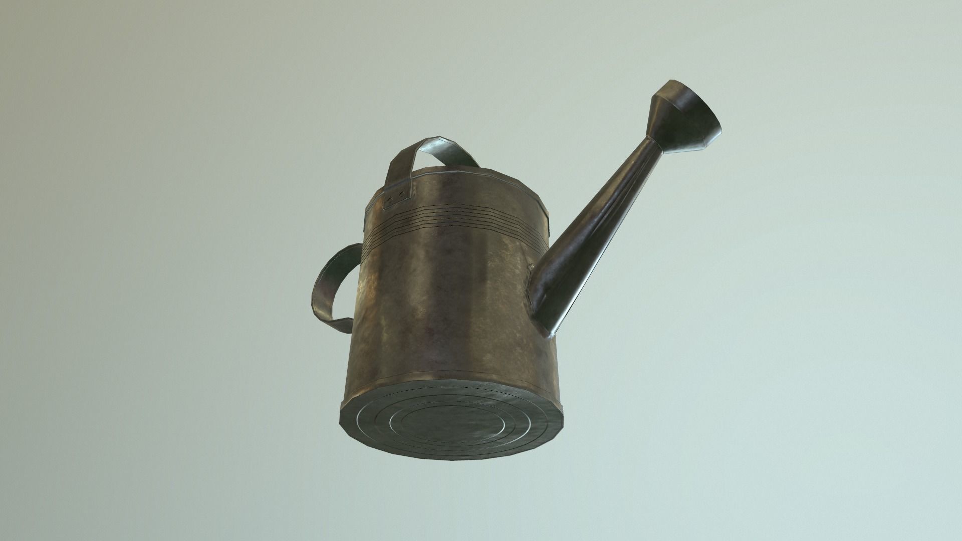 Watering can Low-poly 3D model_4