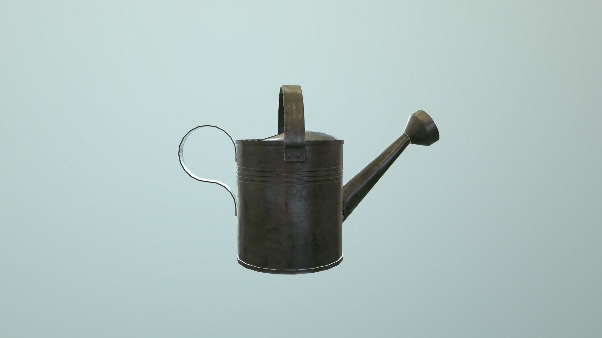 Watering can Low-poly 3D model_6