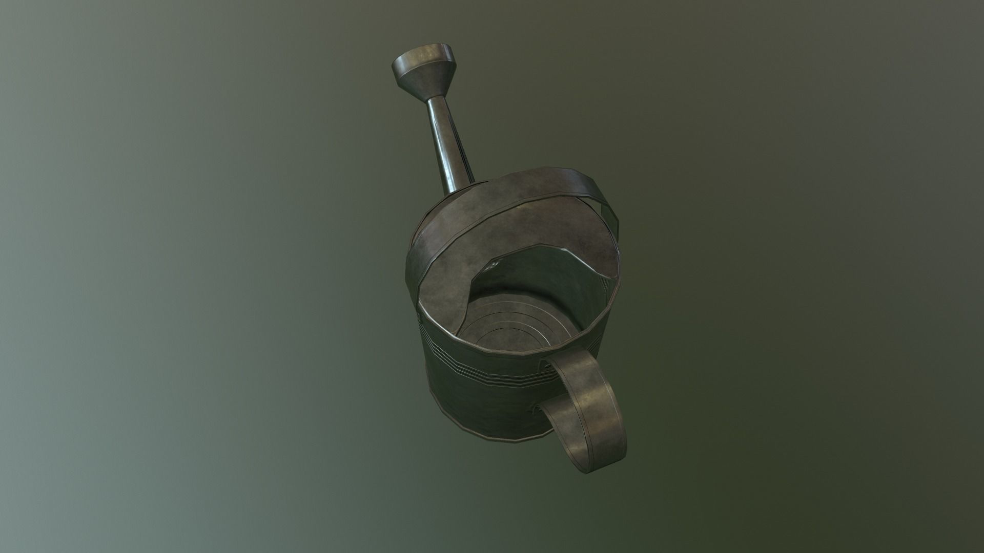 Watering can Low-poly 3D model_5