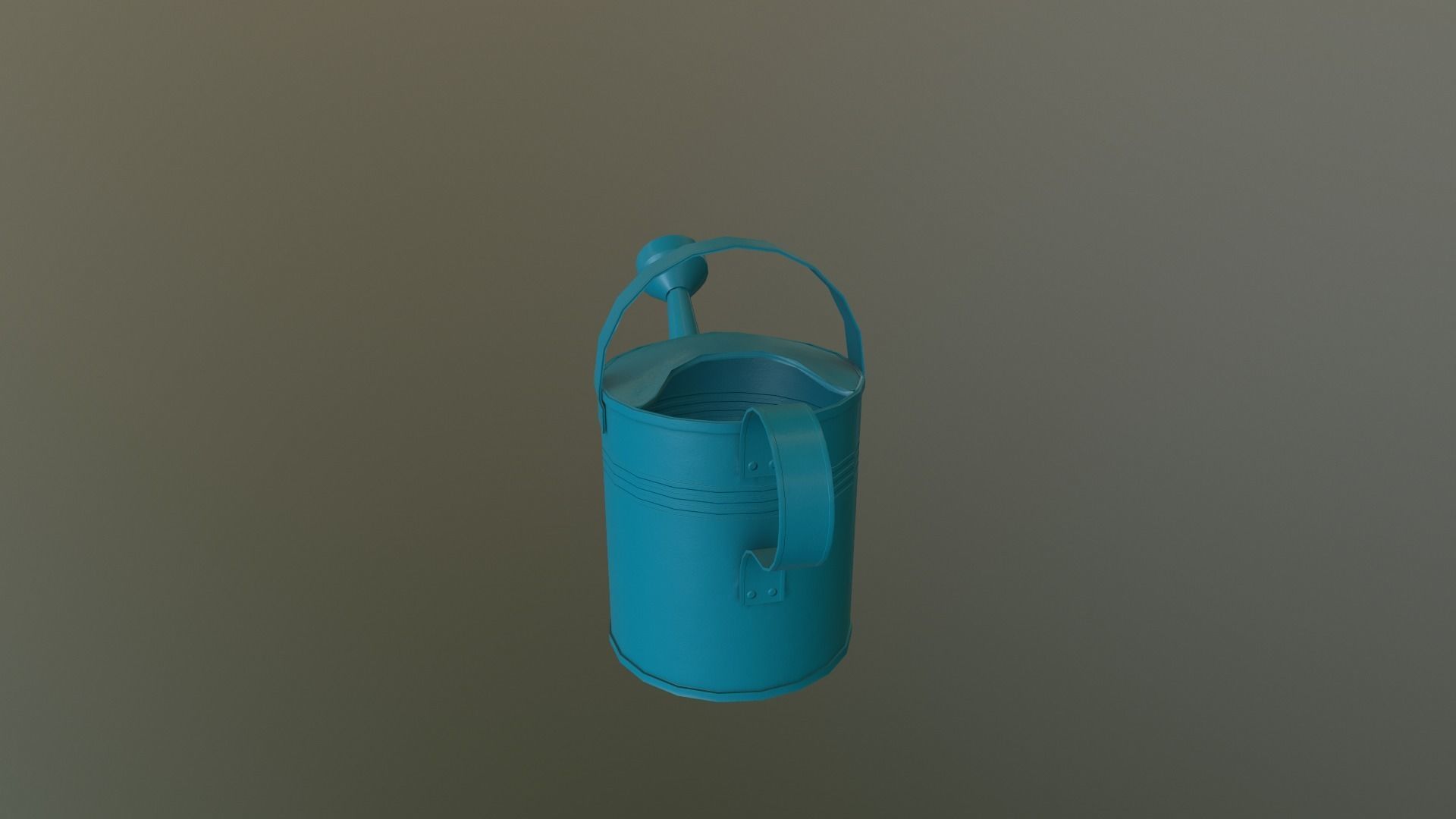 Watering can Low-poly 3D model_13