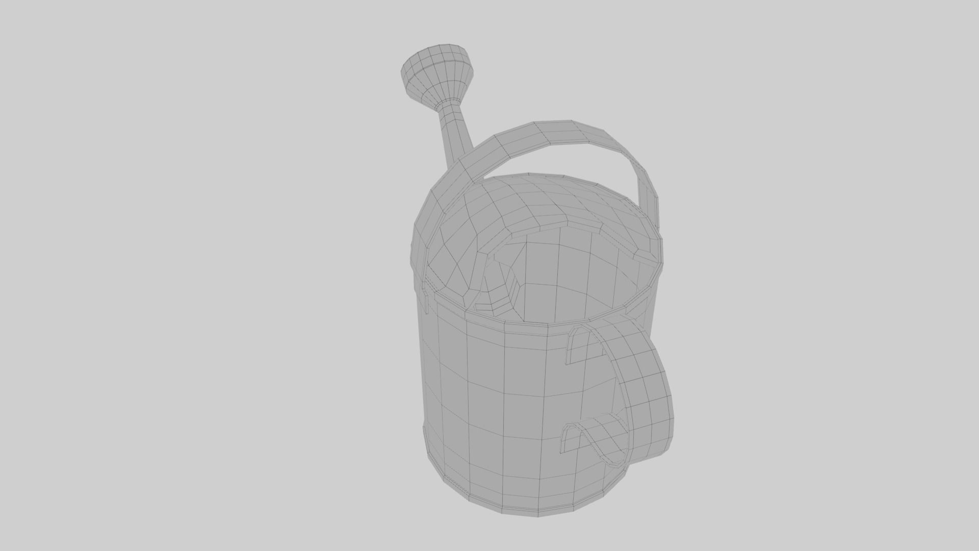 Watering can Low-poly 3D model_15