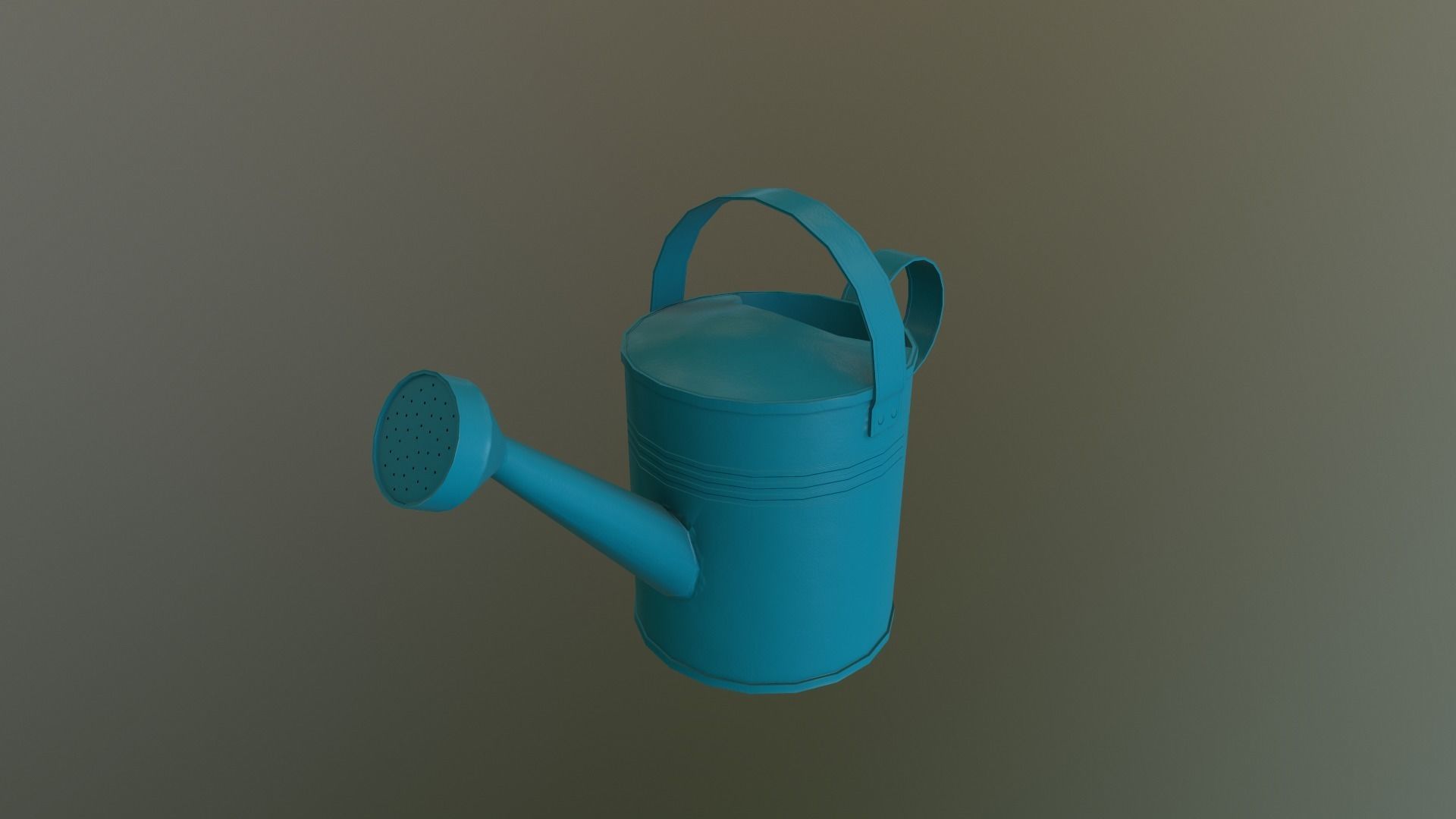 Watering can Low-poly 3D model_9