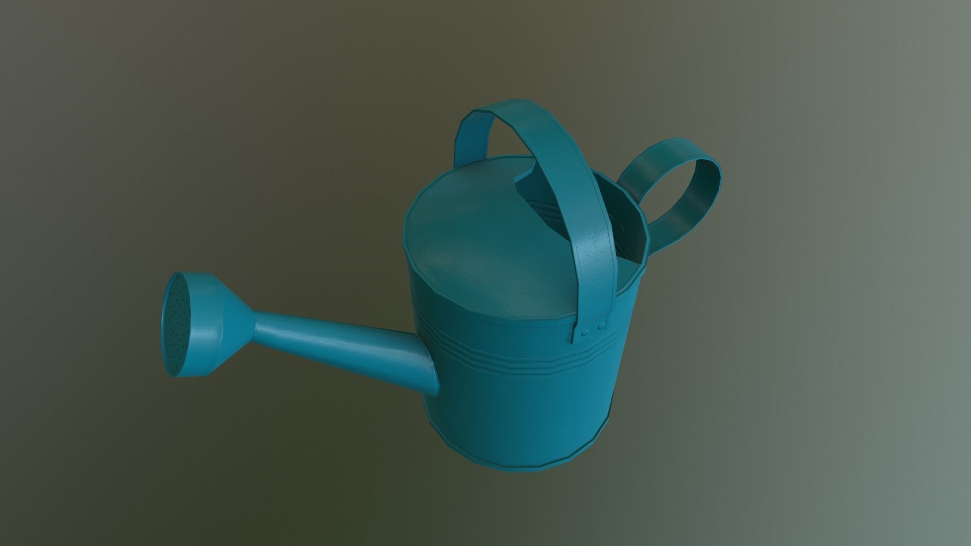 Watering can Low-poly 3D model_12