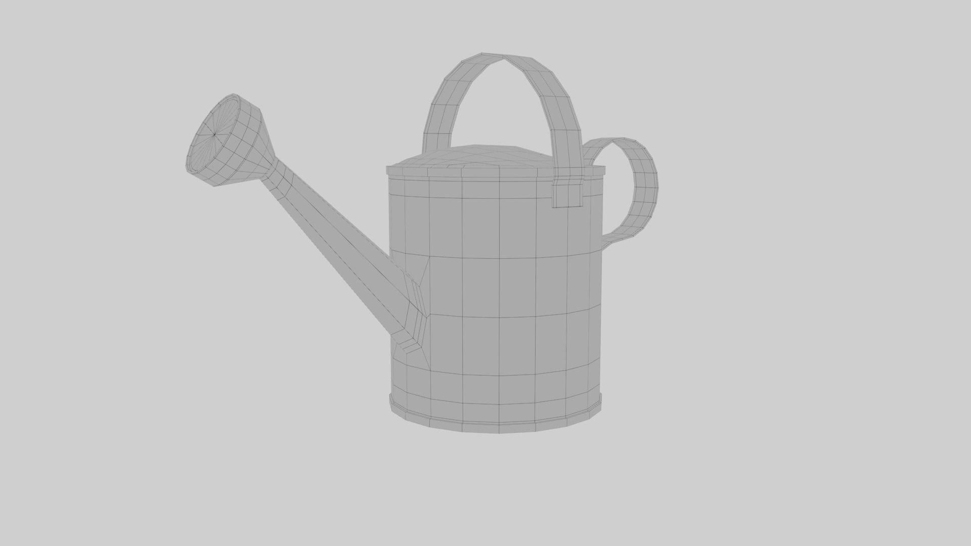 Watering can Low-poly 3D model_14