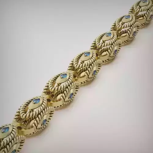 Bracelet chain link weaving 