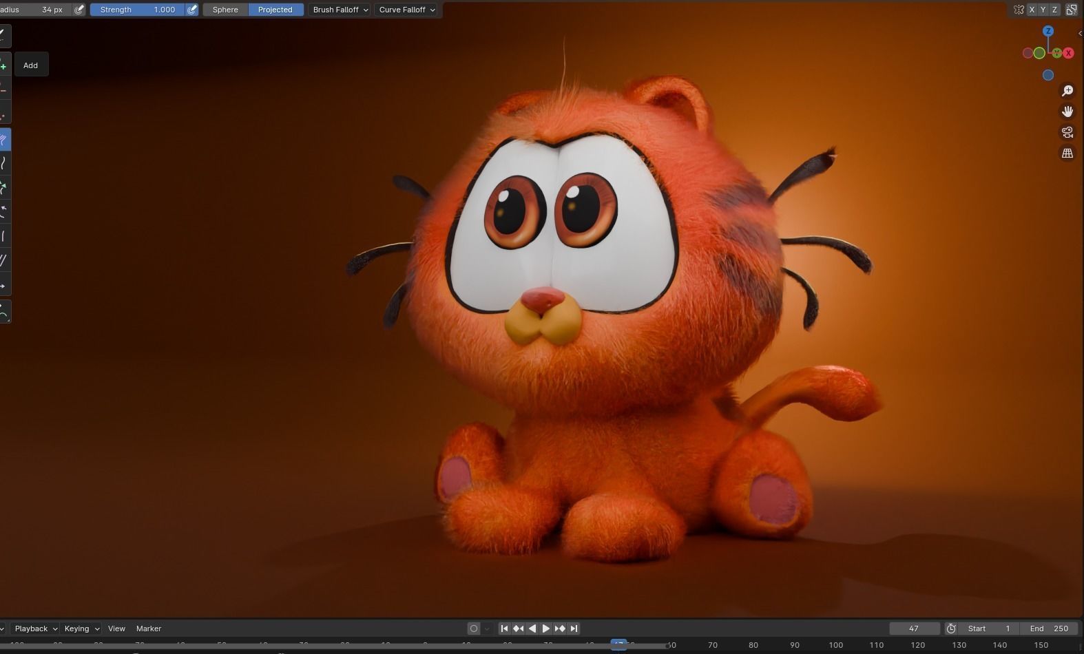 Garfield 3D model_4
