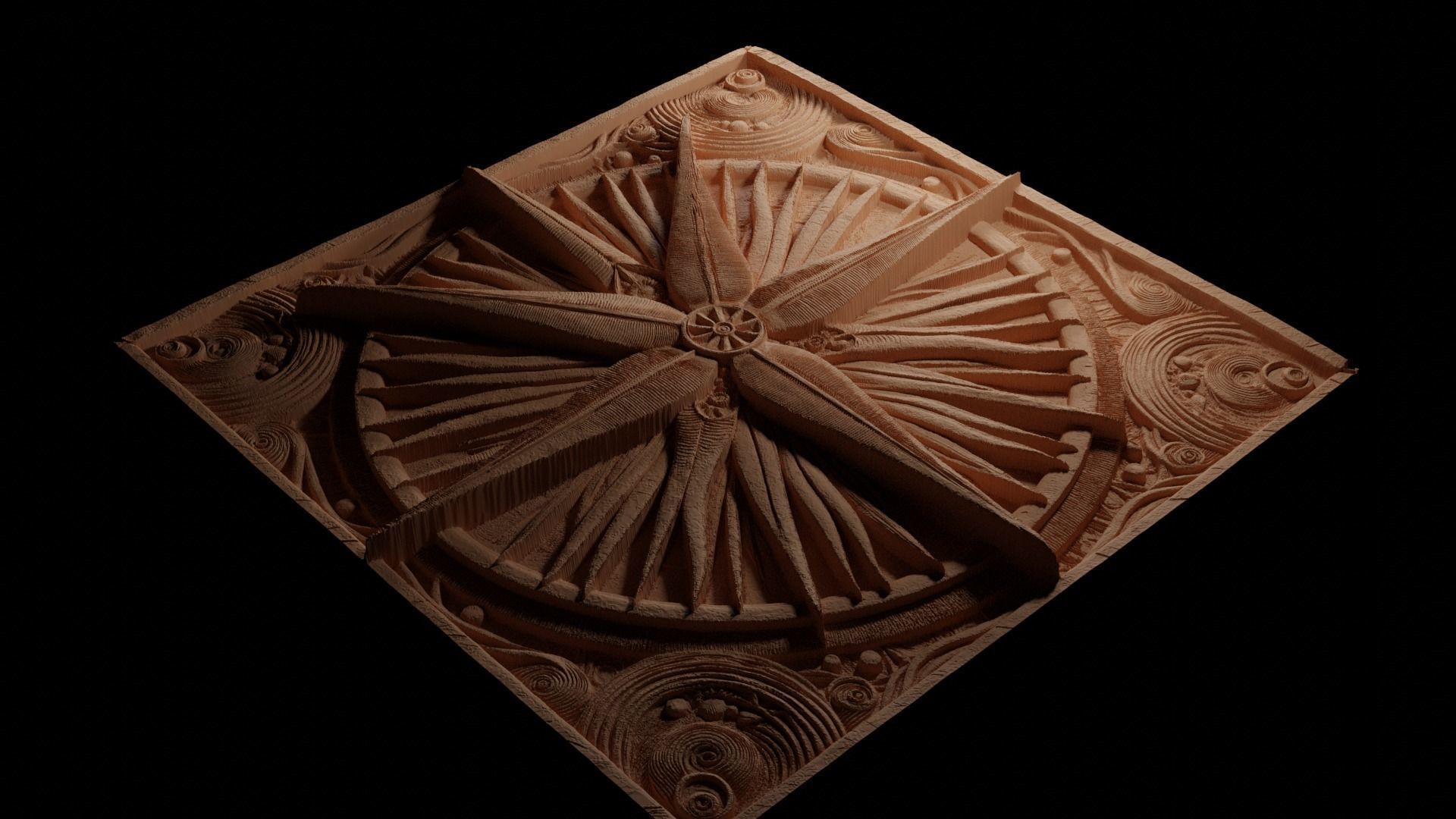 Starfish CNC 3d Print High Relief Sand Casting 3D print model_3
