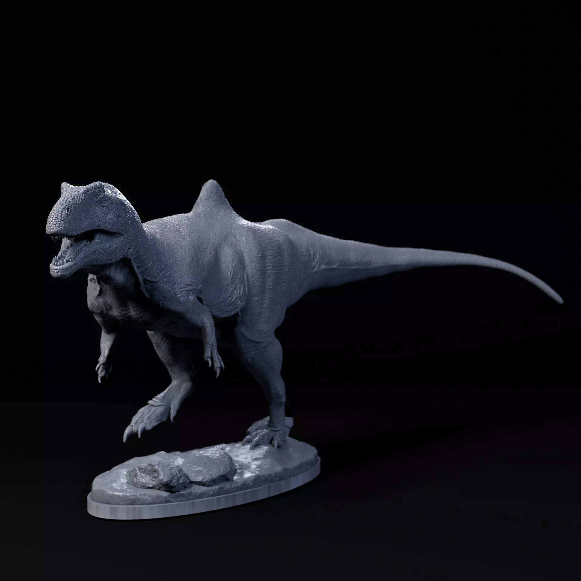 Concavenator walking 1-35 scale pre-supported dinosaur 3D print model_0