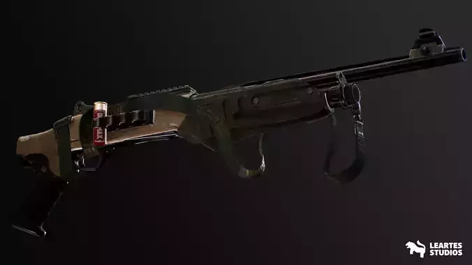 Modern Shotguns Vol 1 Low-poly 3D model