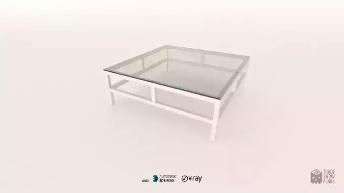 coffee table squared glass
