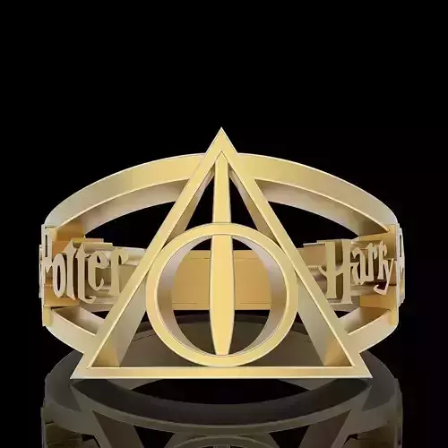 Harry Potter ring silver gold  printable jewelry 3D model